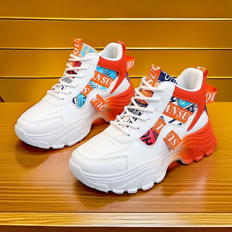 爆款老爹鞋女鞋韩版拼色潮流增高厚底运动鞋春季透气时尚休闲鞋子