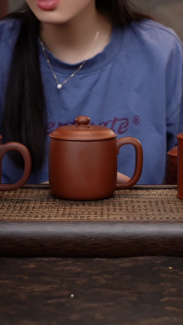 茶杯紫砂底槽青老板杯