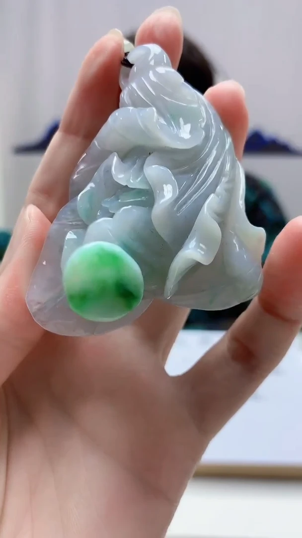 未镶嵌定制翡翠5159zm-毛货挂件白菜45
