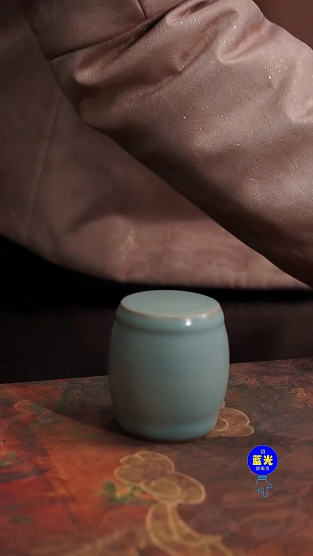 摆件瓷纯手工凉寺原矿釉鼓蹲