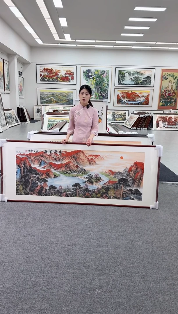 国画手绘 鸿运当头  219*88