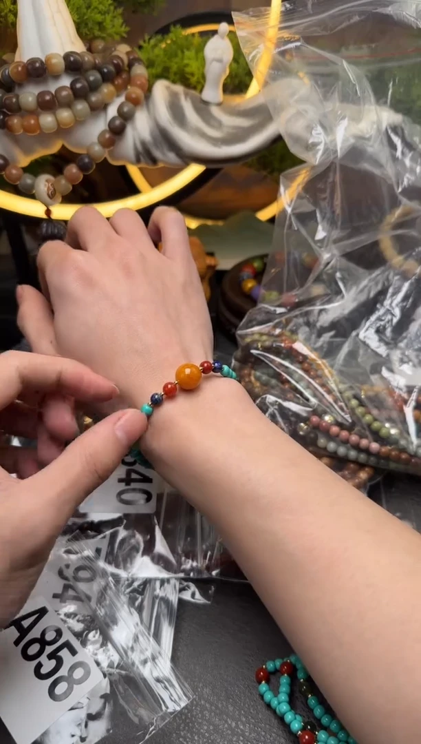 【闪购商品】菱锰矿手绳未镶嵌A858 蒙松单圈配饰