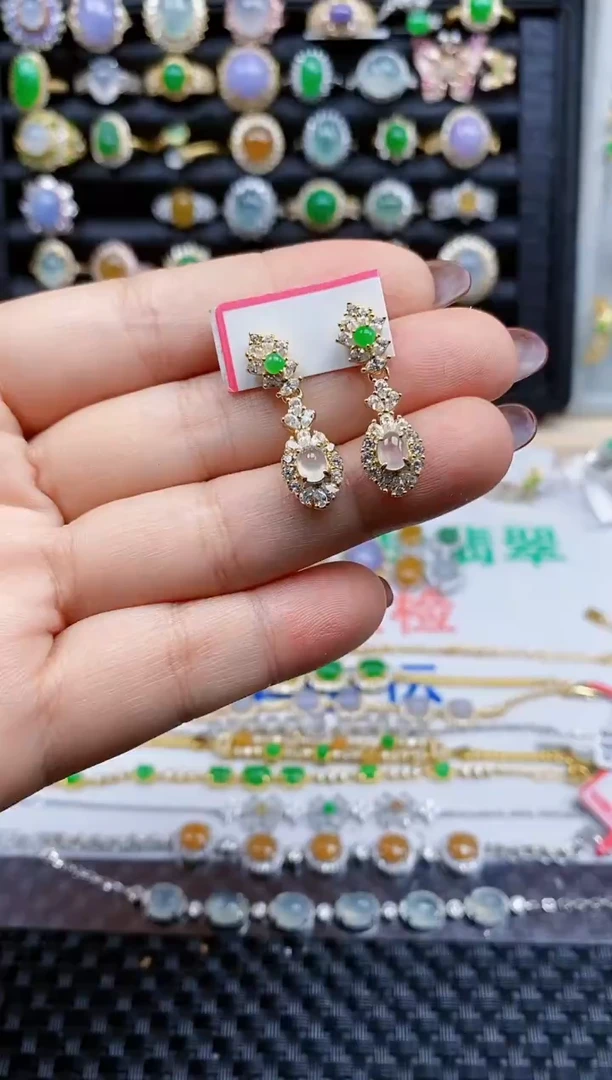 银S925镶嵌戒指翡翠274