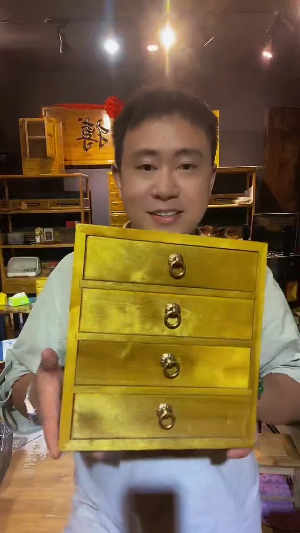 木金丝楠木制品四抽柜23*25*16.5