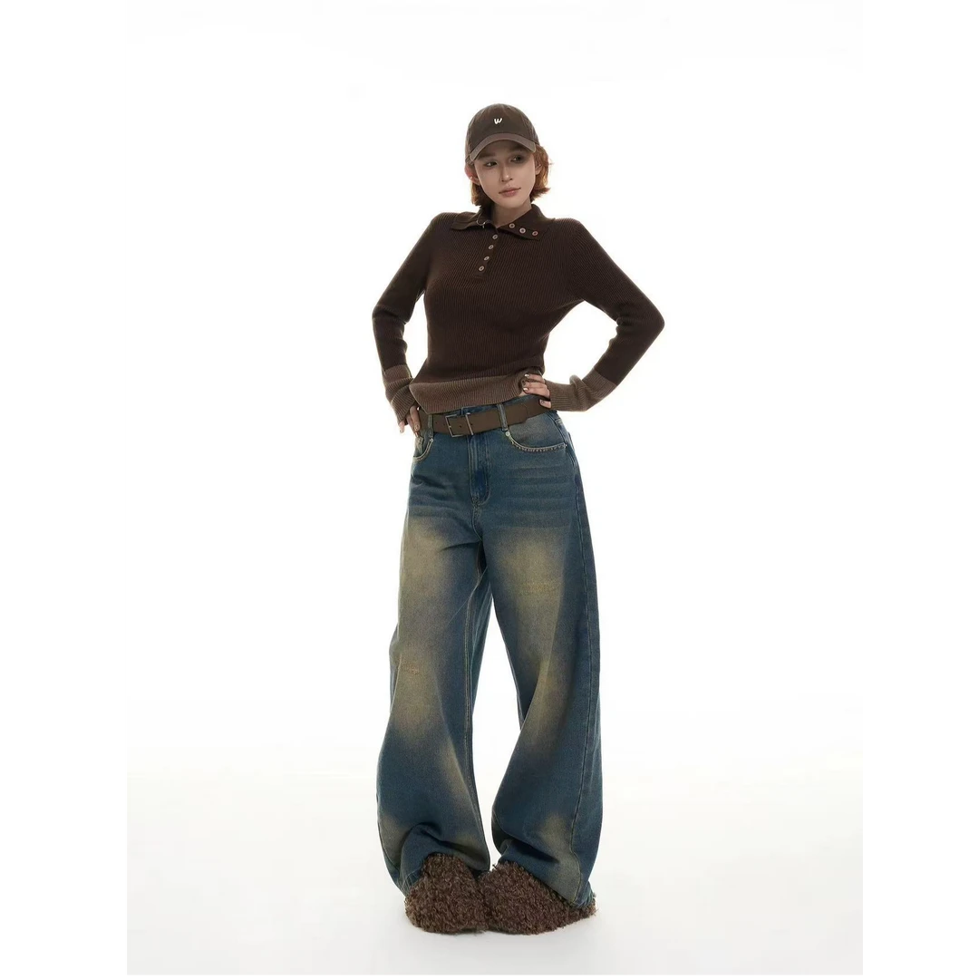 B3D蓝色“圆圈水洗”牛仔裤（88810）