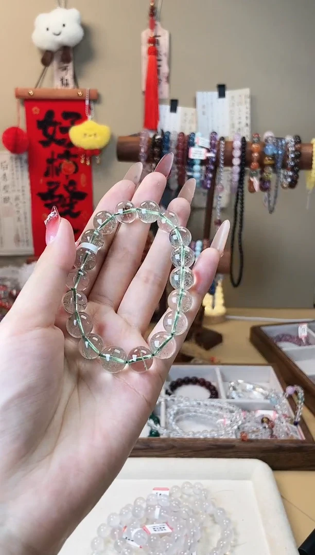 【闪购商品】水晶手链未镶嵌11m绿幽灵