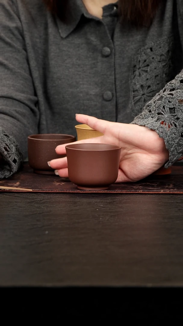 茶壶紫砂紫泥茗香杯100cc