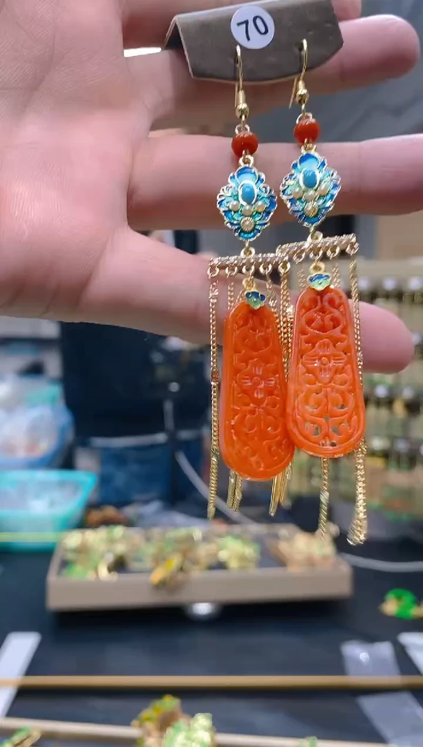 【闪购商品】翡翠耳饰合金116翡翠耳钩