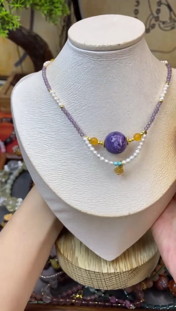 【闪购商品】紫晶颈饰未镶嵌281项链