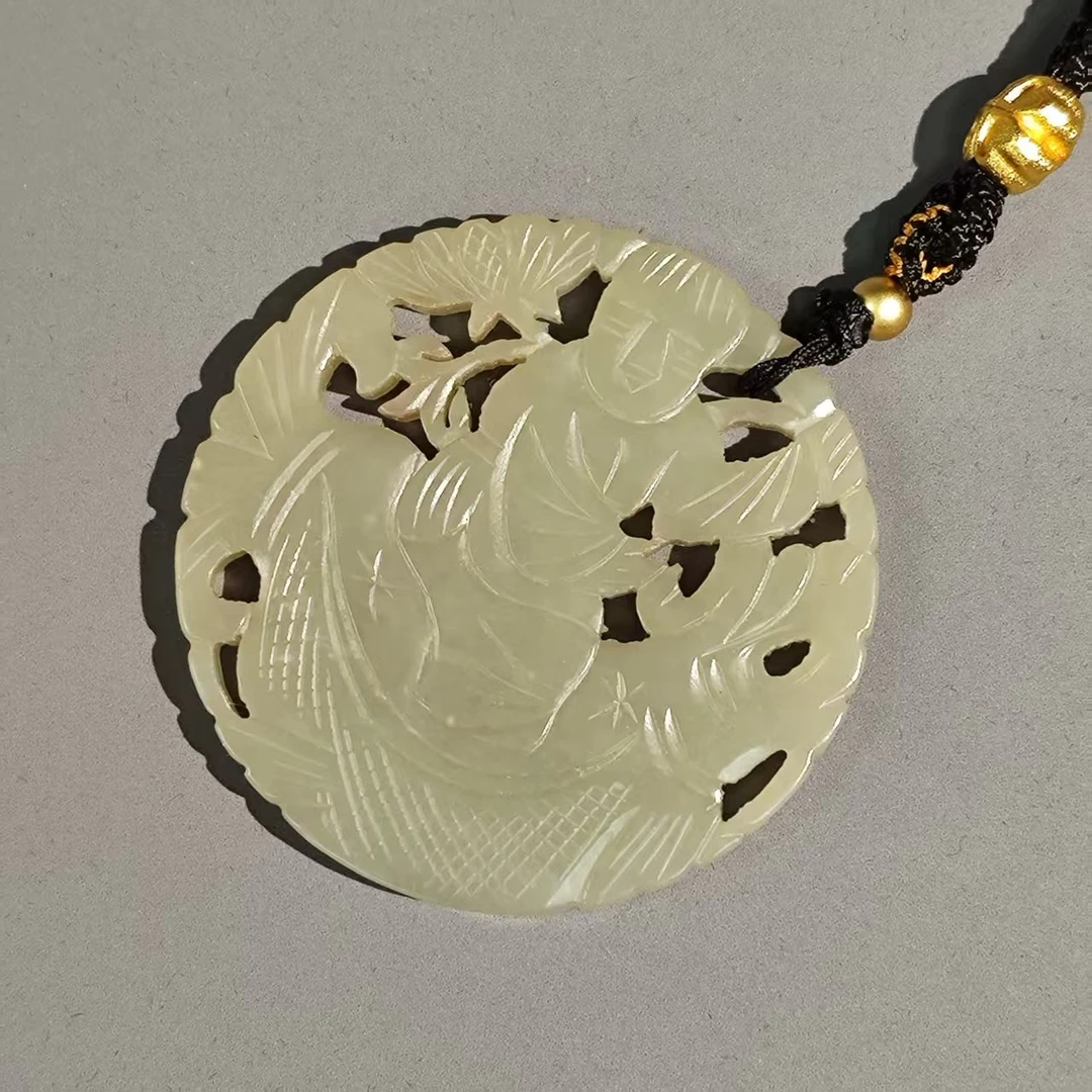 清代和田玉童子佩