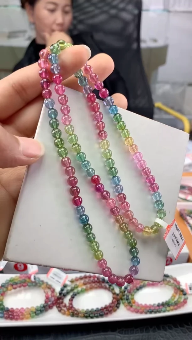 未镶嵌手串碧玺多样性发一条