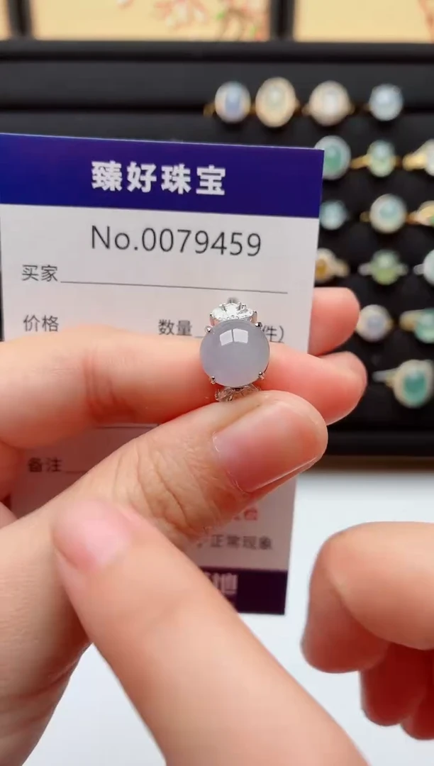 银S925镶嵌戒指翡翠.