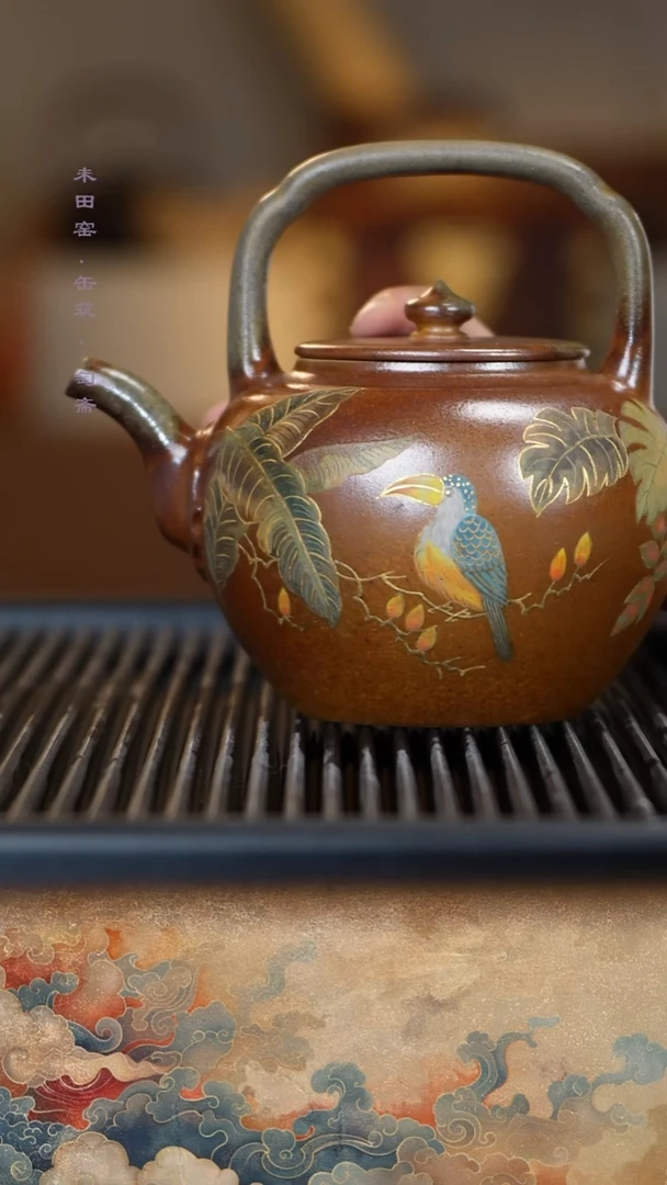 茶壶紫砂大嘴鸟煮水壶1000cc