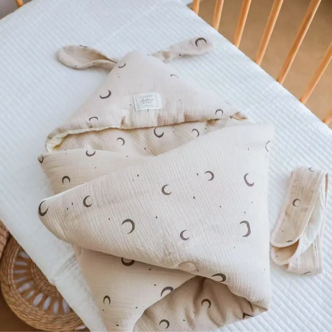 新生儿四季产发抱被纯棉纱布高品质款