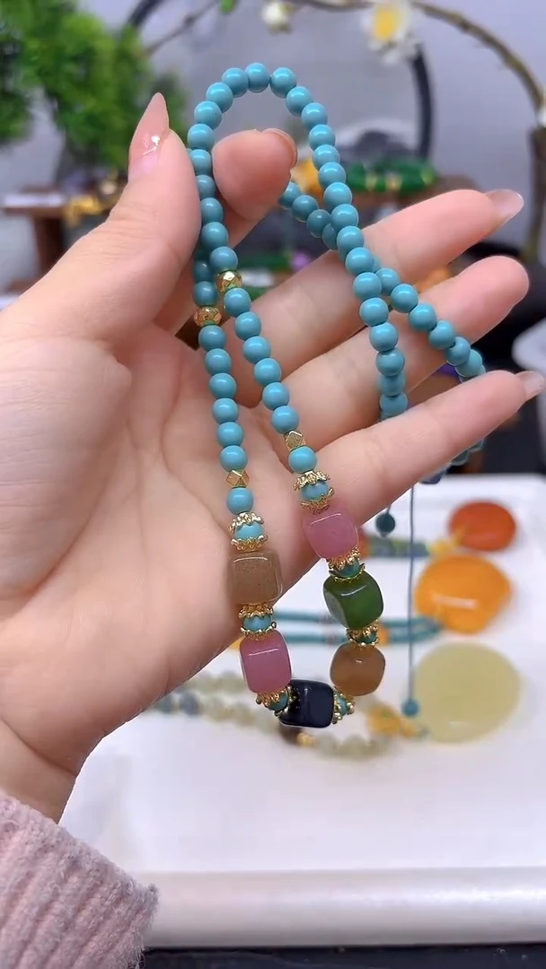 颈饰未镶嵌碧玺X464