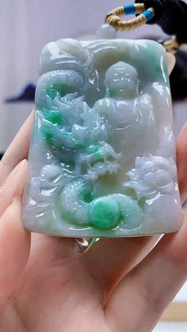未镶嵌定制翡翠5145DD-毛货挂件59