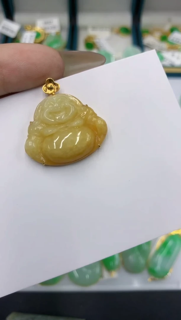 颈饰18K金镶嵌翡翠11111