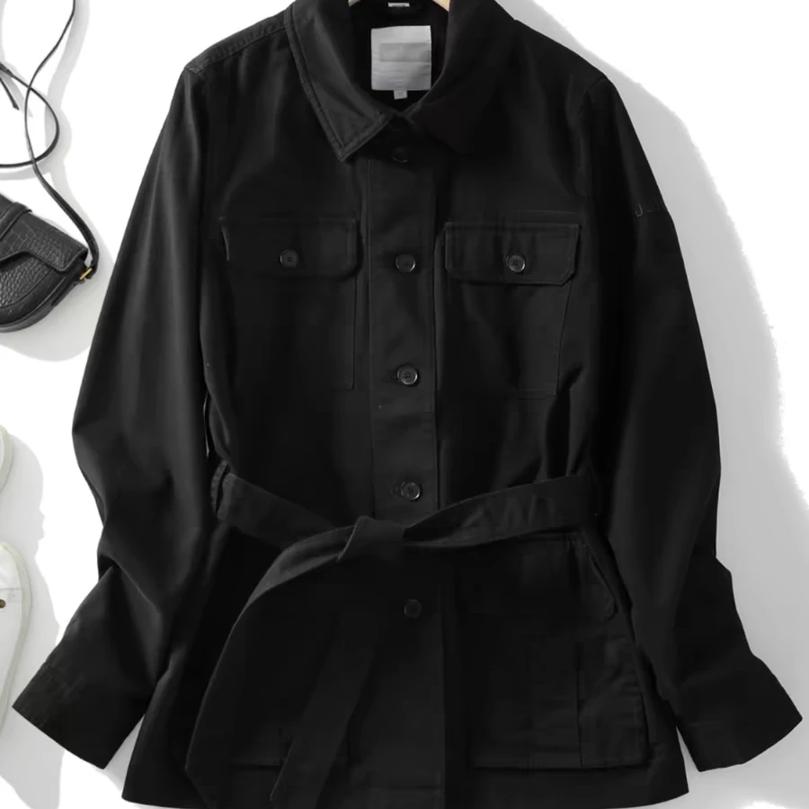 出口德国高货三色休闲纯棉风衣HGZL226