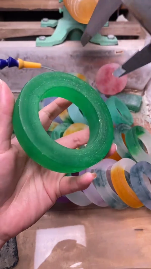 非金属无时尚淑女蓝飘花绿飘花手镯定制链接一物一拍