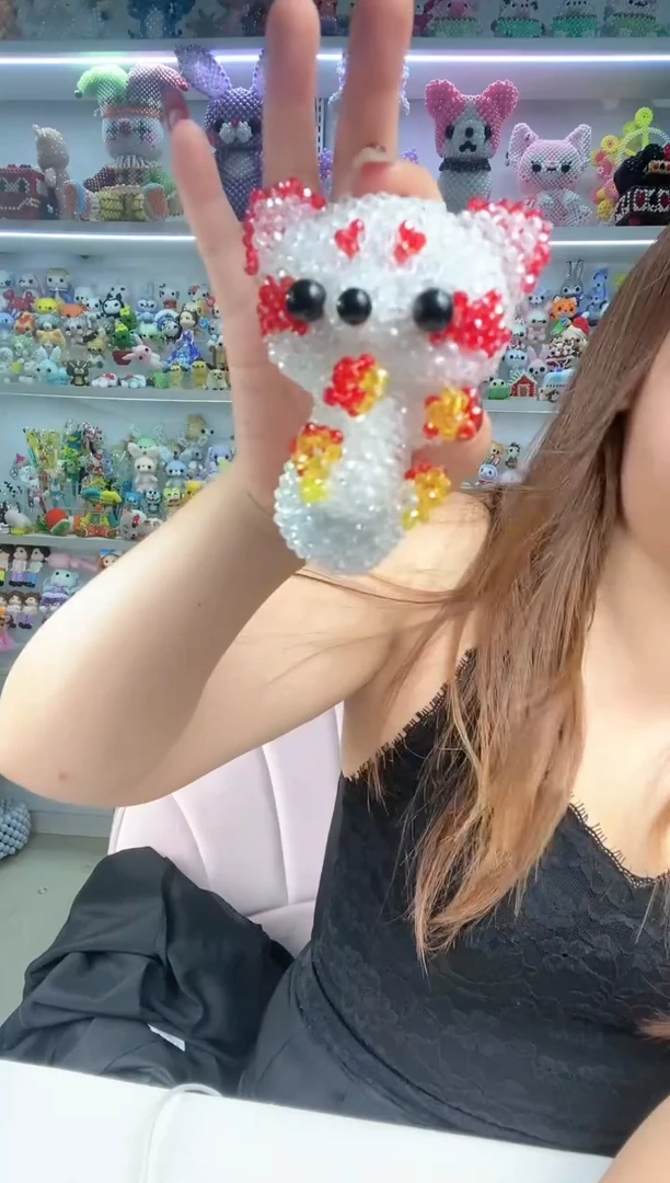 玻璃0710卡4水晶凤九材料包1套白色带钥匙扣