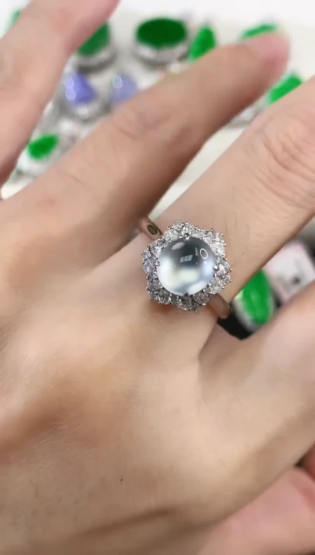 18K金镶嵌戒指翡翠57|16800