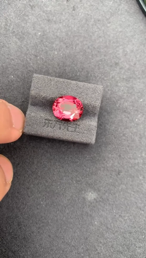 未镶嵌裸石碧玺5.1ct天然粉碧玺 无烧 定制 AC