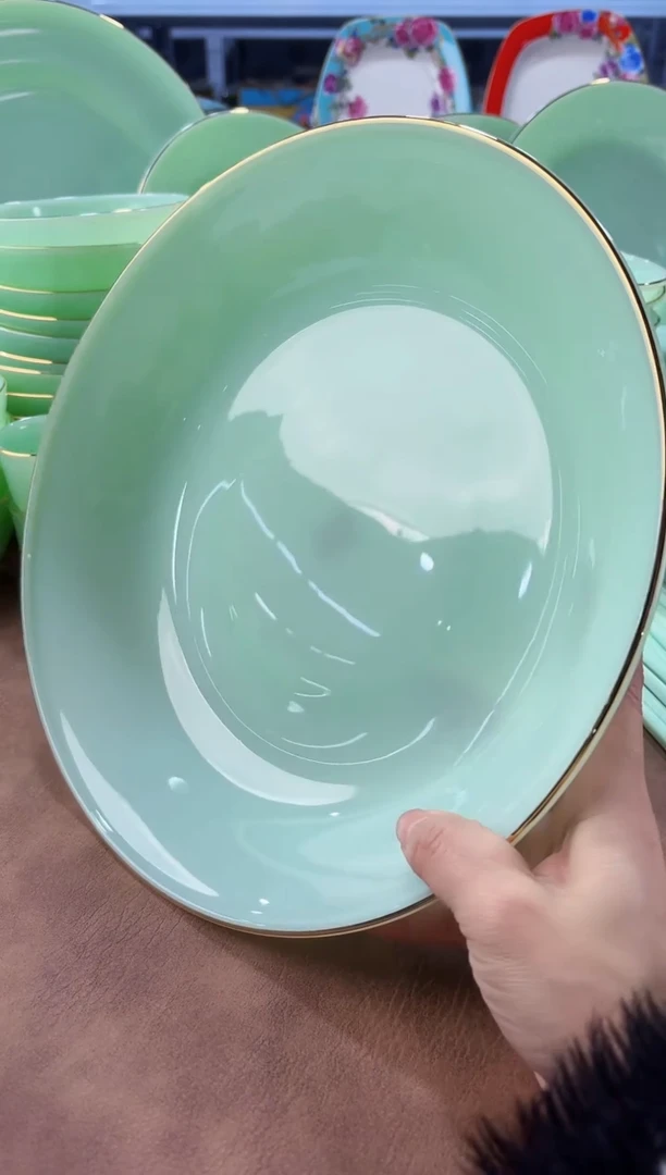 玉瓷   12英寸深盘1个景德镇陶瓷