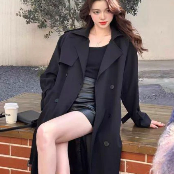 中长款常规款秋季女常规长款风衣大衣春季潮流女装FF0024