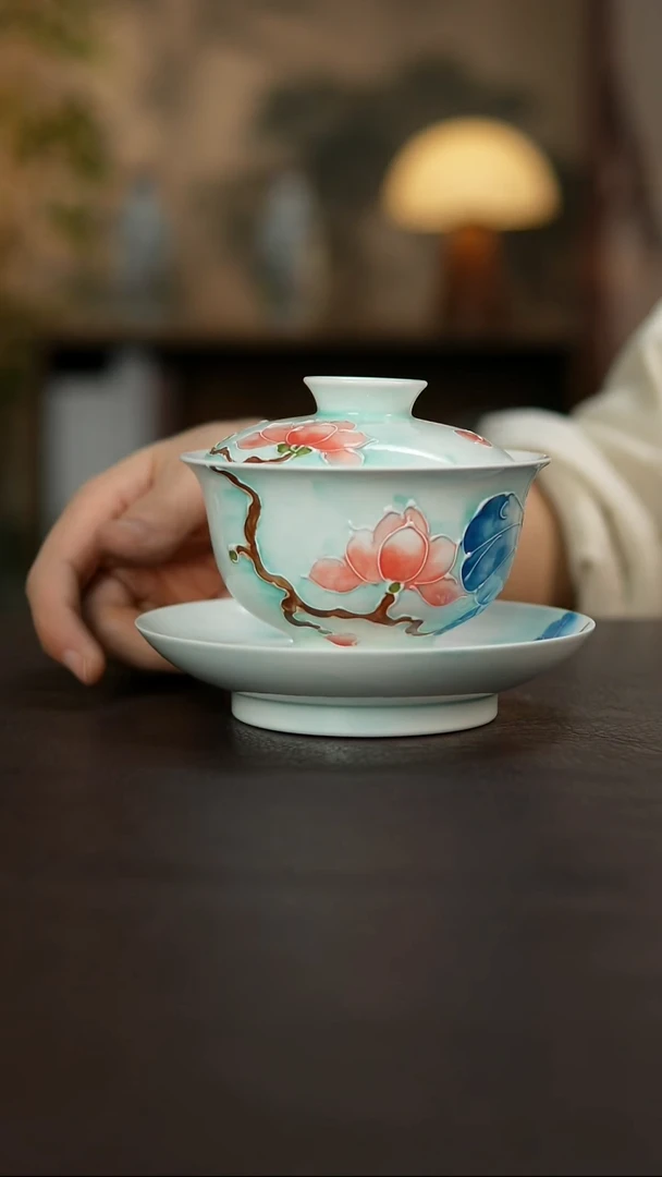 景德镇陶瓷杯碗柴烧多人