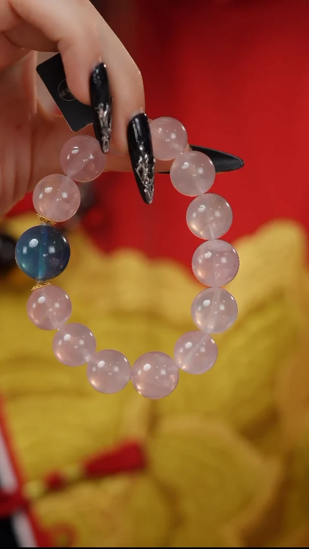 【闪购商品】水晶手串未镶嵌E149 粉水晶手串海宝宝