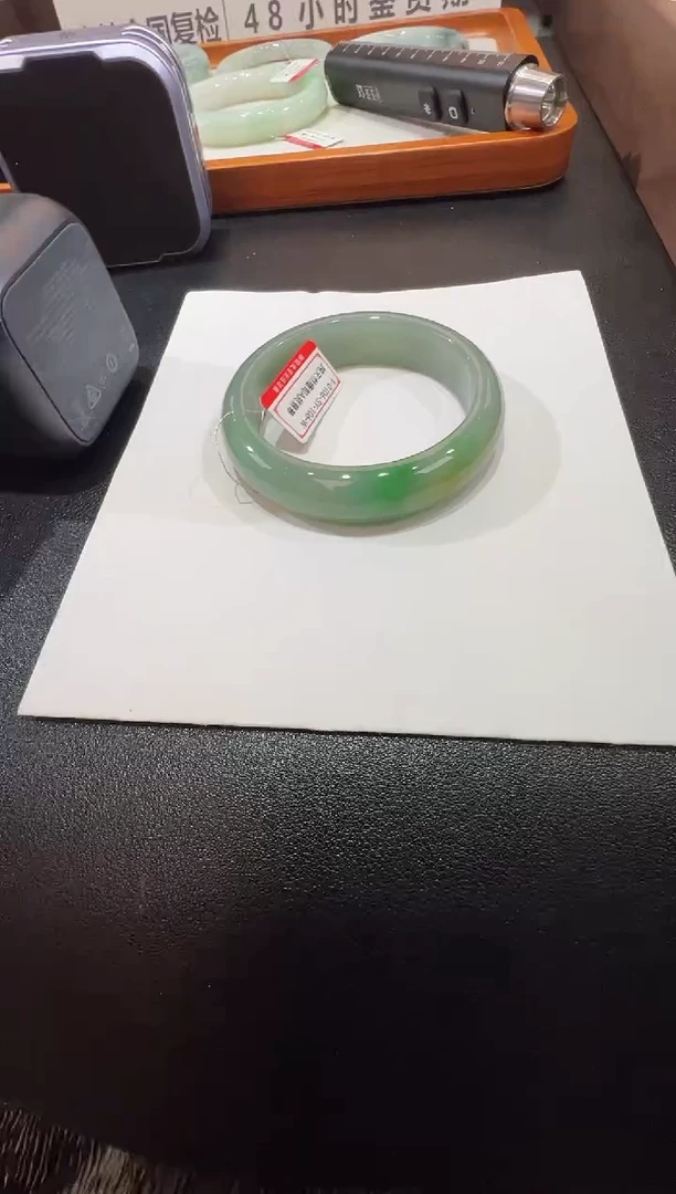纯天然缅甸A货翡翠手镯54-55mm-106号