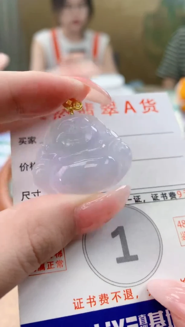 颈饰未镶嵌翡翠天然A货翡翠挂件