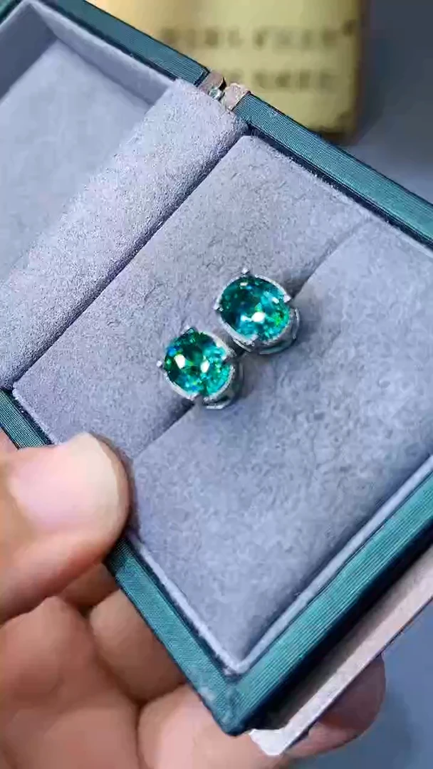 【闪购商品】托帕石耳饰银S925镶嵌354