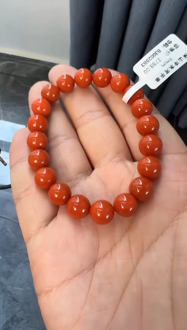 未镶嵌手链南红玛瑙A17保山冷水河手串9mm+