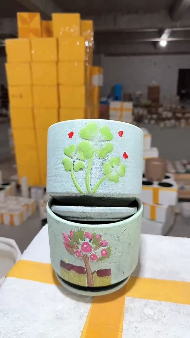 高温陶瓷花盆+Q555