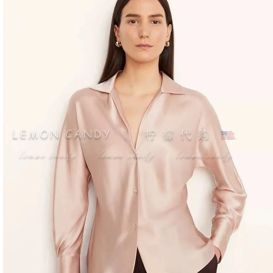 19姆米桑蚕丝双乔缎时尚百搭通勤女装衬衫