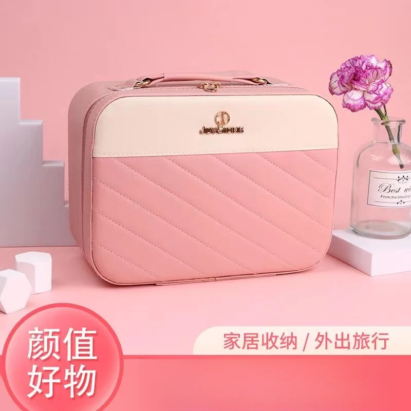网红新款化妆包化妆手提便携大容量ins收纳旅行小号化妆箱伴手礼