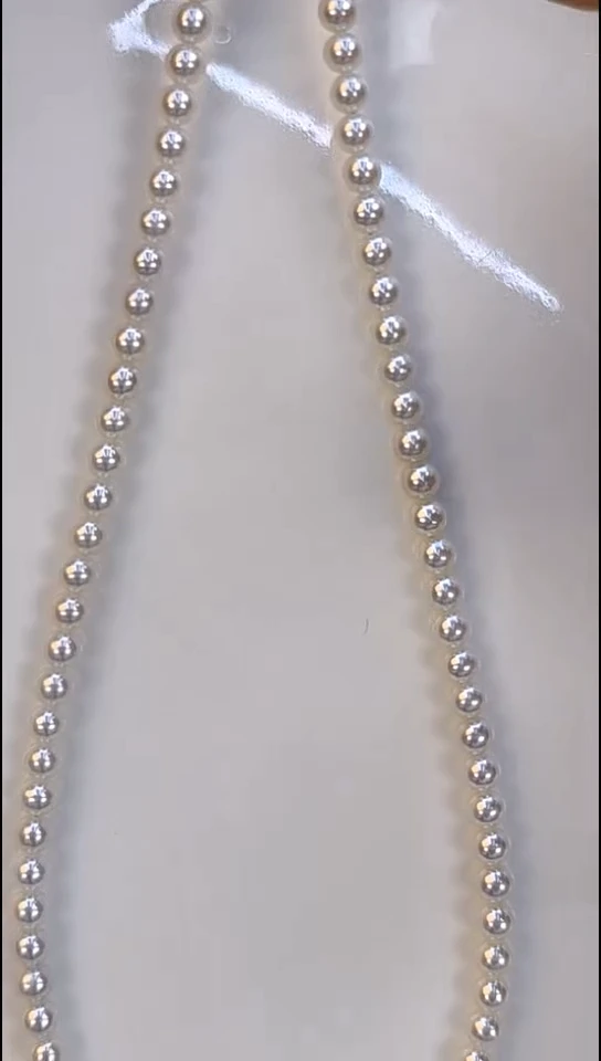 淡水珍珠14K金镶嵌项链3。5-4