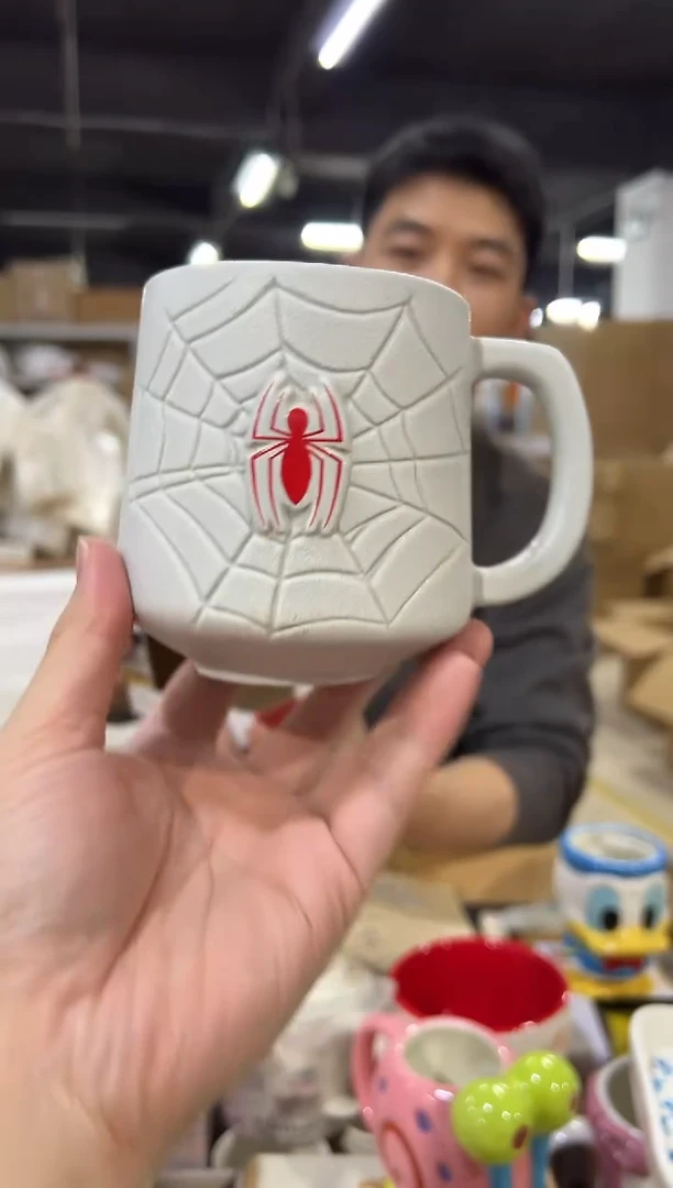 瓷片原盒蜘蛛侠水杯