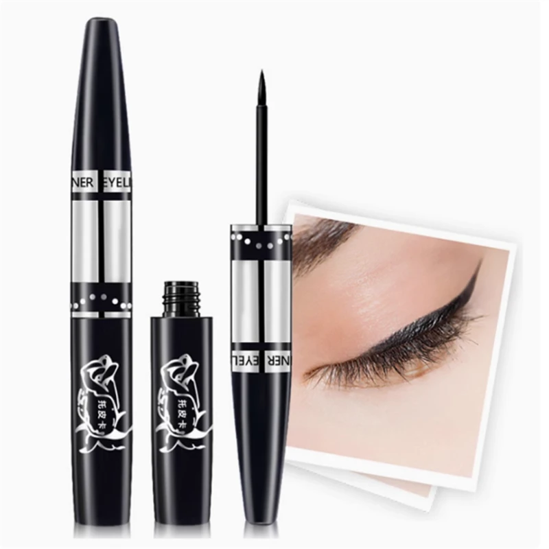 正品托皮卡眼线液女防水不晕染硬头软头细软毛持久瓶装液体眼线笔