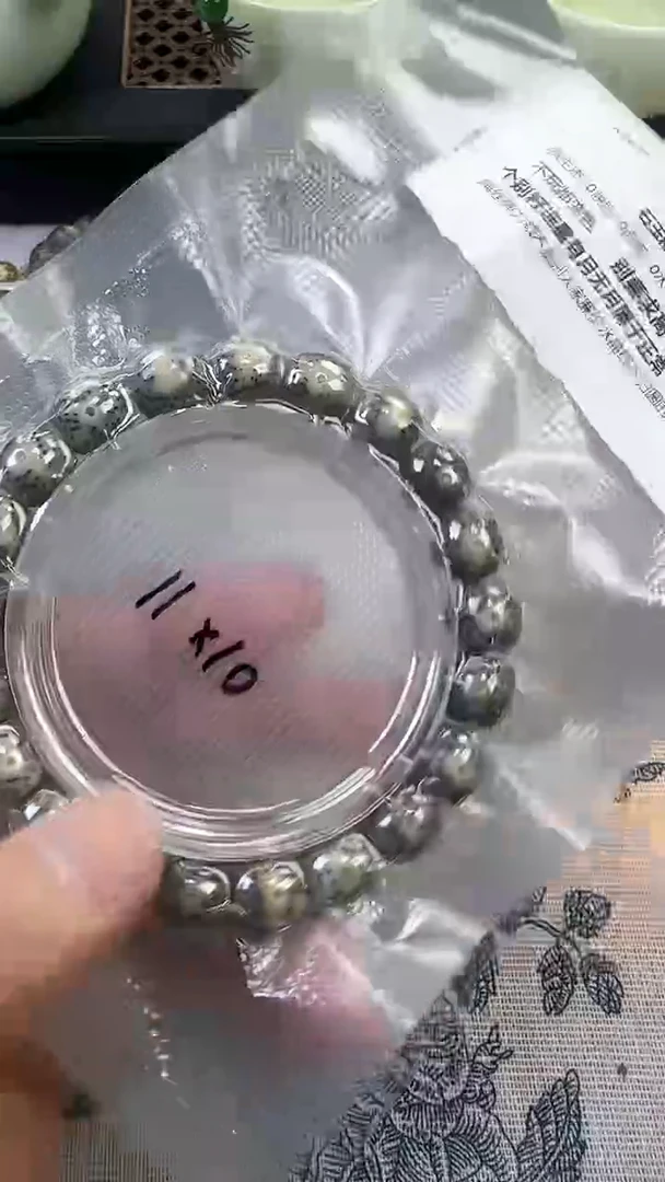 星月菩提手串101石玉料糯冰单圈11×10高透精工福