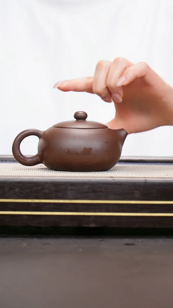 茶壶紫砂紫泥  扁西施