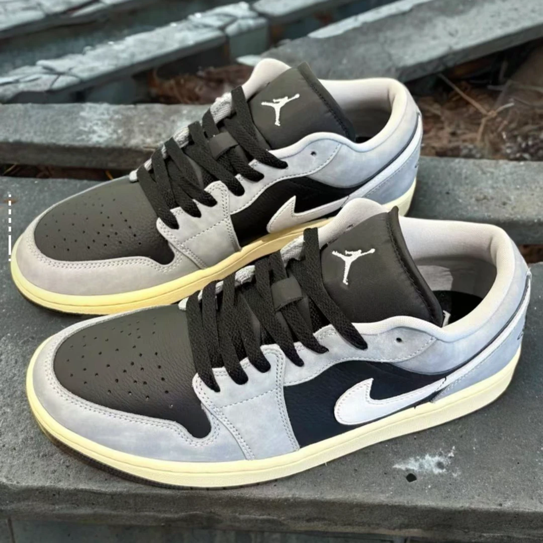 NIKE/耐克【高级影子灰】AJ1 LOW上新款 休闲百搭男款板鞋HQ2010012