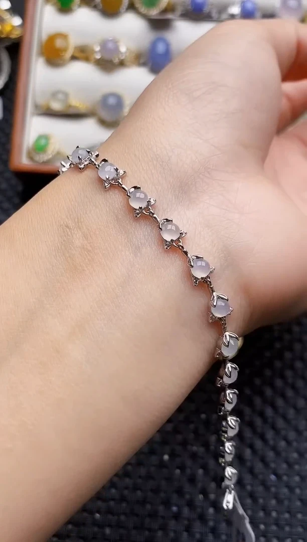 银S925镶嵌戒指翡翠7635