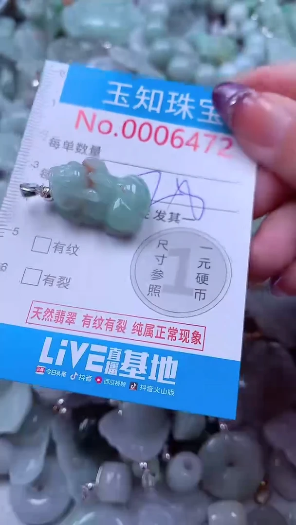 翡翠未镶嵌吊坠(不含链)6472