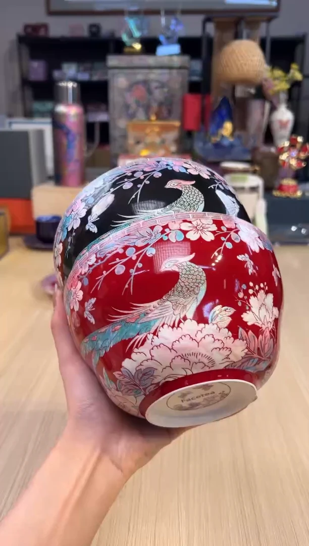 150灵羽和鸣面碗套二（红色+黑色）