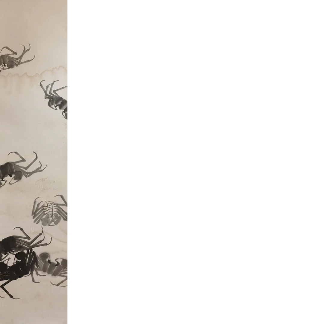 【辽拍】V250211-1-70《螃蟹》（3.9平尺) 纸本镜片  ws1107