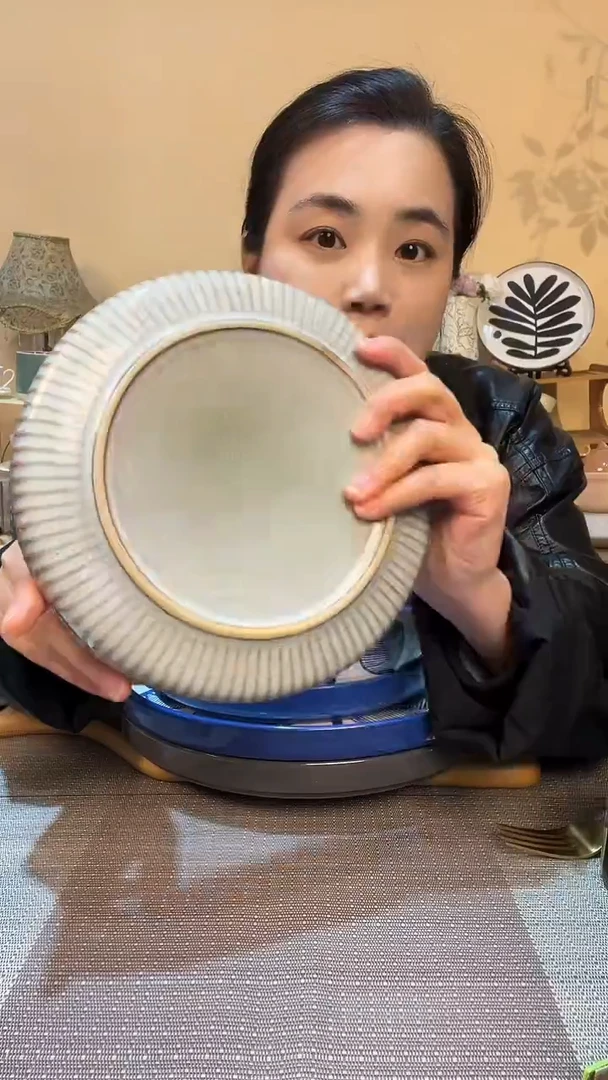 瓷片8英寸复古盘 微瑕介意勿拍