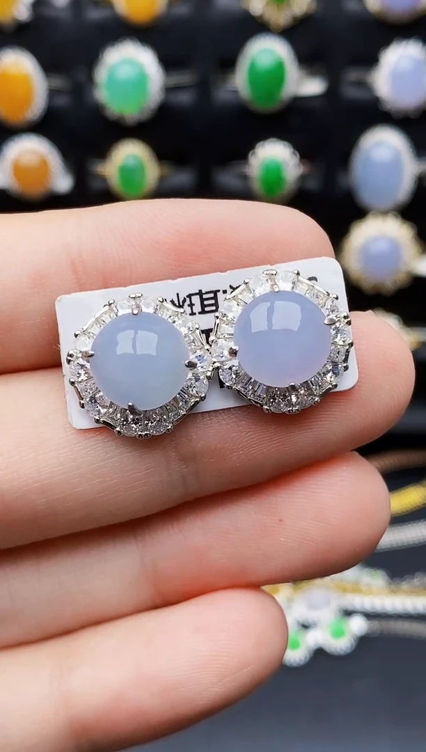 银S925镶嵌戒指翡翠3152