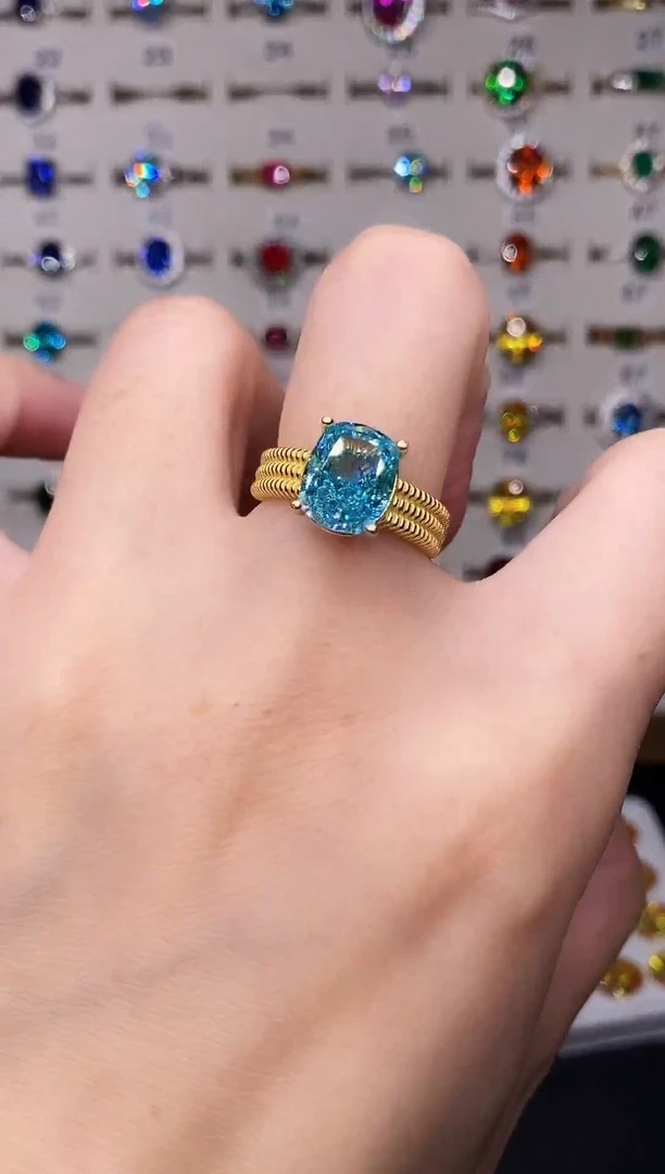 5克拉碧玺（处理）欧美风戒指